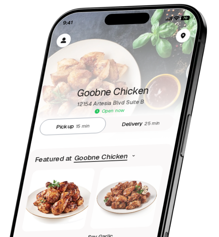 Goobne Chicken app preview